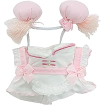 【特別セット】繋がりブローチ　アンティークローズ　ドレス　１６cm　ぬい服 Amazon.co.jp: 【ぬい服】 ぬいぐるみ用チャイナエプロン&ヘッド